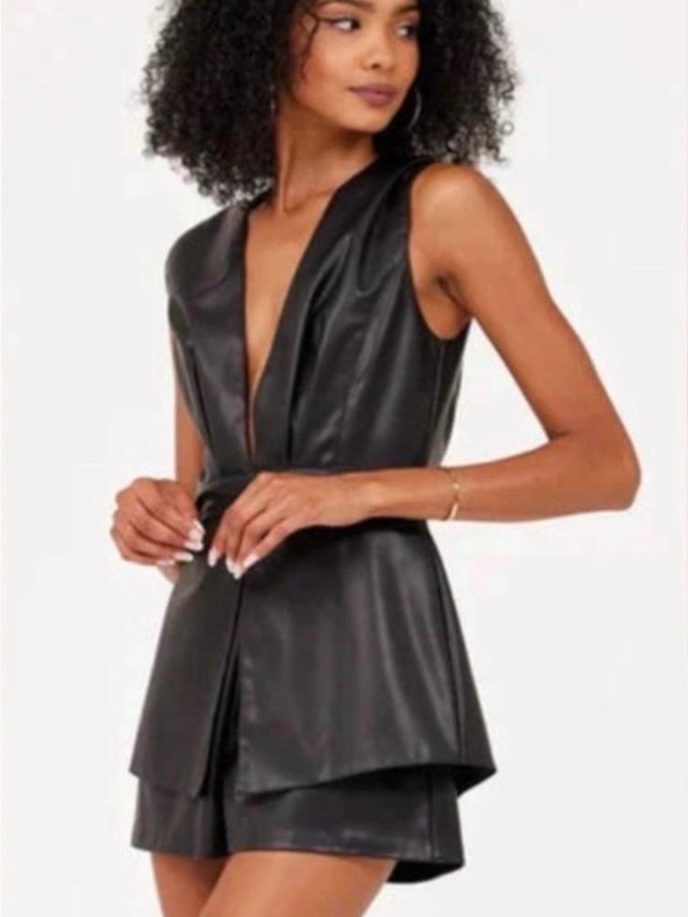 DO+BE Black Top with Gold Logo Detail